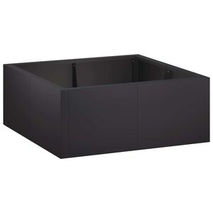 vidaXL Mur de sout&egrave;nement 4 pc 100 x 100 x 30 cm Acier Noir