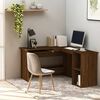 vidaXL Bureau d'angle chêne marron 120x140x75 cm bois d'ingénierie