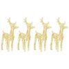 vidaXL Rennes de No&euml;l 4 pcs 160 LED Blanc chaud Acrylique