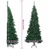 vidaXL Arbre de No&euml;l artificiel d'angle Vert 180 cm PVC et m&eacute;tal