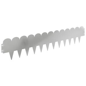 vidaXL Bordure de Pelouse 20 pc 103 x 20 cm Acier Argent&eacute;