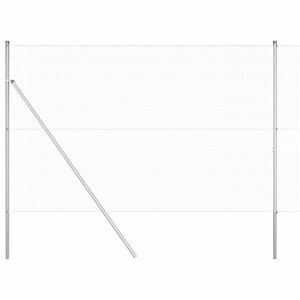 vidaXL Cl&ocirc;ture en fils soud&eacute;s pour fixation au sol 50 x 1,5 m Argent&eacute;