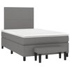vidaXL Sommier &agrave; lattes de lit avec matelas gris fonc&eacute; 120x190cm tissu