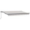 vidaXL Auvent R&eacute;tractable Gris clair et blanc 600 &times; 300 cm