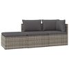 vidaXL Salon de jardin 3 pcs avec coussins Gris R&eacute;sine tress&eacute;e