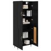 vidaXL Haut Armoire Ch&ecirc;ne noir 69,5 x 34 x 180 cm Bois d'ing&eacute;nierie
