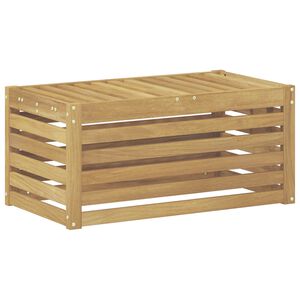 vidaXL Banc de Jardin Blanc 79 x 43 x 37 cm Bois d'Acacia Massif