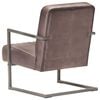 vidaXL Chaise de canap&eacute; cantilever marron d&eacute;lav&eacute; cuir v&eacute;ritable