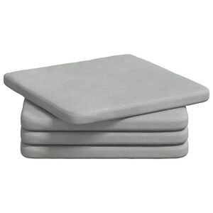 vidaXL Coussins de si&egrave;ge 4 pcs Gris clair 40 x 40 x 3 cm Velours