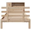 vidaXL Lit biblioth&egrave;que sans matelas 90x190 cm bois de pin massif