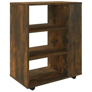 vidaXL Armoire roulante Ch&ecirc;ne fum&eacute; 60x35x75 cm Bois d'ing&eacute;nierie