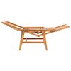 vidaXL Chaise longue de jardin avec repose-pied Bois de teck solide