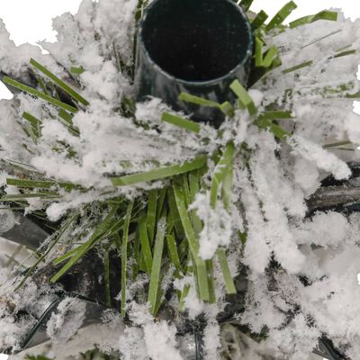 vidaXL Sapin de Noël artificiel à charnières avec neige floquée 240 cm