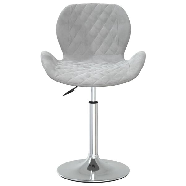 vidaXL Tabouret de bar Gris clair Velours