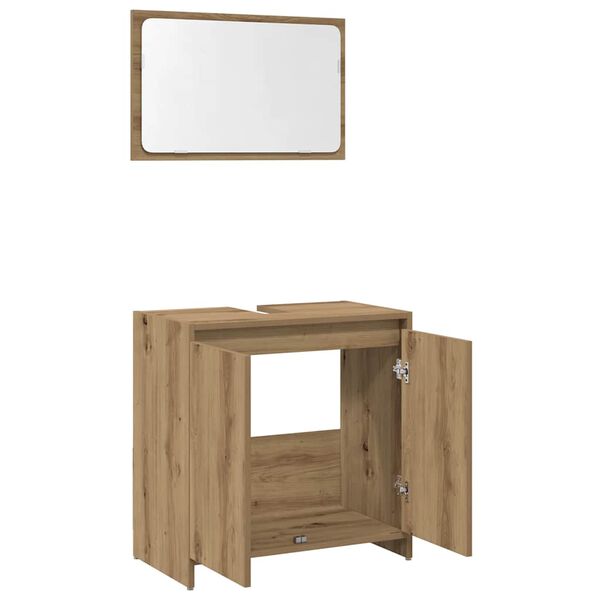 vidaXL Ensemble de meubles salle de bain 2 pcs bois d'ingénierie