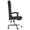 vidaXL Fauteuil de massage inclinable de bureau Noir Velours