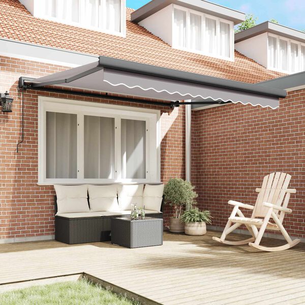 vidaXL Auvent Gris clair 300 x 250 x 165 cm Polyester et Aluminium