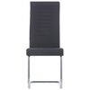 vidaXL Chaises &agrave; manger cantilever lot de 2 noir tissu