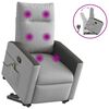 vidaXL Fauteuil de massage inclinable gris nuage tissu