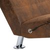 vidaXL Chaise longue de massage avec oreiller Marron Similicuir daim