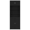 vidaXL Armoire de rangement noir 80x42,5x225 cm bois d'ing&eacute;nierie