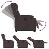 vidaXL Fauteuil inclinable &eacute;lectrique marron fonc&eacute; tissu