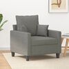 vidaXL Fauteuil Gris foncé 60 cm Tissu