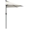 vidaXL Parasol de jardin Sable 294 x 150 x 223 cm Polyester et Acier