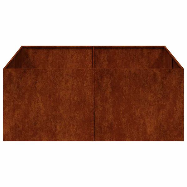 vidaXL Jardini&egrave;re rouill&eacute; 100x100x40 cm acier inoxydable