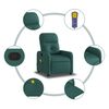 vidaXL Fauteuil de massage inclinable Vert fonc&eacute; Tissu