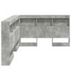 vidaXL T&ecirc;te de lit de rangement Gris b&eacute;ton 120 cm Bois d'ing&eacute;nierie