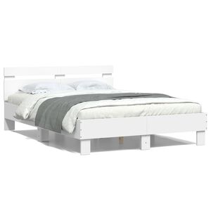vidaXL Cadre de lit sans matelas blanc 120x200 cm