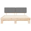 vidaXL Cadre de lit avec t&ecirc;te de lit rembourr&eacute;e Gris clair