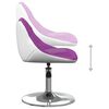 vidaXL Chaise de salle &agrave; manger Violet et blanc Similicuir