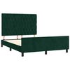 vidaXL Cadre de lit sans matelas vert fonc&eacute; 140x200 cm velours