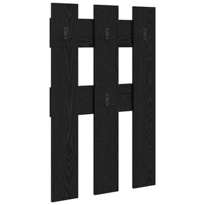 vidaXL Porte-manteau mural Montage mural Ch&ecirc;ne noir 65 x 3 x 100 cm