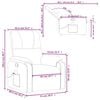 vidaXL Fauteuil inclinable de massage cr&egrave;me tissu microfibre