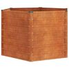 vidaXL Lit sur&eacute;lev&eacute; de jardin rouill&eacute; 129x129x77 cm acier corten