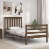 vidaXL Cadre de lit sans matelas marron miel bois massif