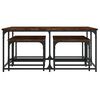 vidaXL Tables basses gigognes 5 pcs ch&ecirc;ne fum&eacute; bois d'ing&eacute;nierie