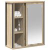vidaXL Meuble murale de salle de bain miroir chêne sonoma 50x21x60 cm