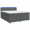 vidaXL Lit boxspring avec matelas Gris fonc&eacute; 160 x 200 cm Tissu