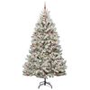 vidaXL Sapin de No&euml;l artificiel Vert et blanc 300 cm PVC et m&eacute;tal