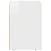 vidaXL Table de chevet Blanc brillant 29,5 x 35 x 50 cm