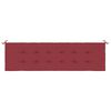 vidaXL Coussin de banc de jardin rouge bordeaux 180x50x3 cm
