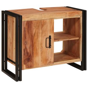 vidaXL Meuble sous &eacute;vier Marron 71 x 33 x 58 cm Bois d'Acacia Massif