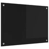 vidaXL Protection de cuisine Noir 70 x 50 cm verre tremp&eacute;