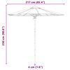 vidaXL Parasol de jardin Gris fonc&eacute; &Oslash; 270 x 260 cm Bambou
