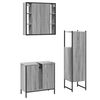 vidaXL Ensemble d'armoires de salle de bain 3 pcs sonoma gris