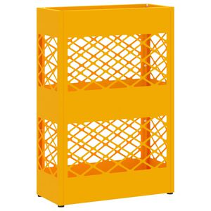 vidaXL Porte-parapluie jaune moutarde 28 x 12 x 41 cm Acier